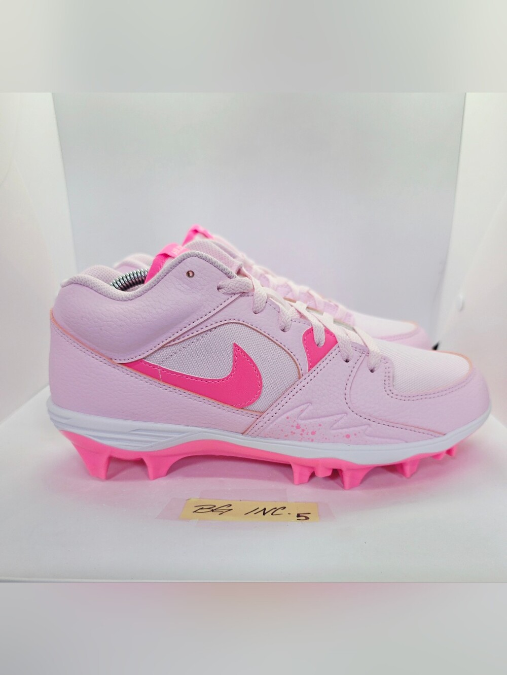 Jordan Stadium 90 Low MCS Baseball Cleats Pink Floam Glow HQ0210-600 Men's sz 10